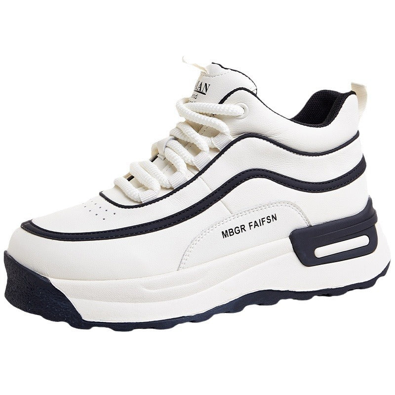 Women's Platform High Top White Autumn Korean Sneakers