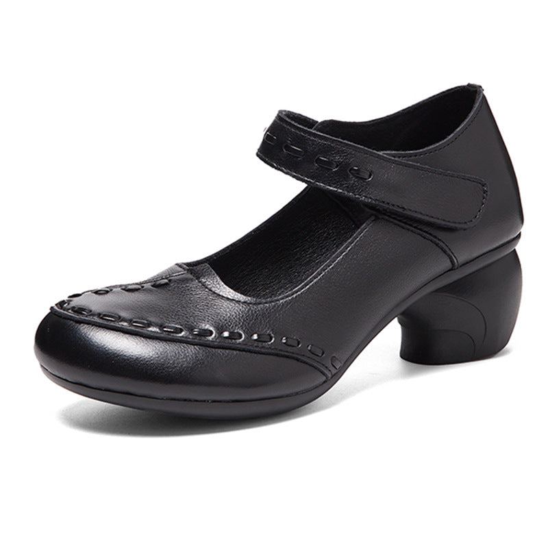 Women's Toe Pumps Chunky Soft Bottom First Casual Shoes