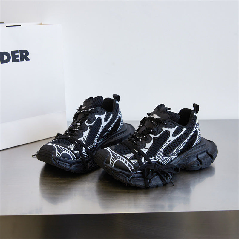 Women's & Men's Generation Dad Couple Retro Distressed Fashion Sneakers
