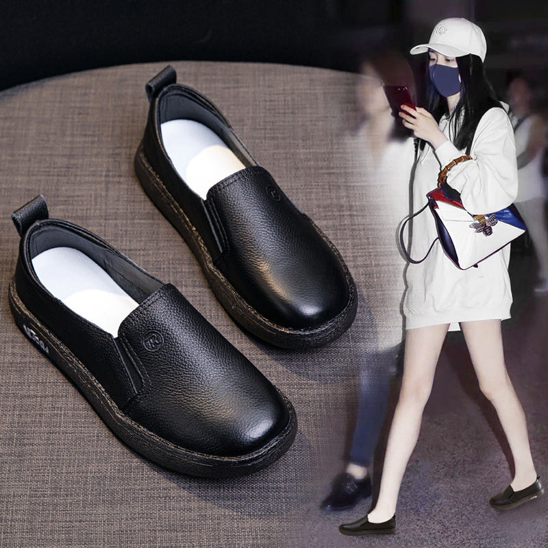 Women's White Breathable Low-cut Mom Slip-on Nurse Casual Shoes