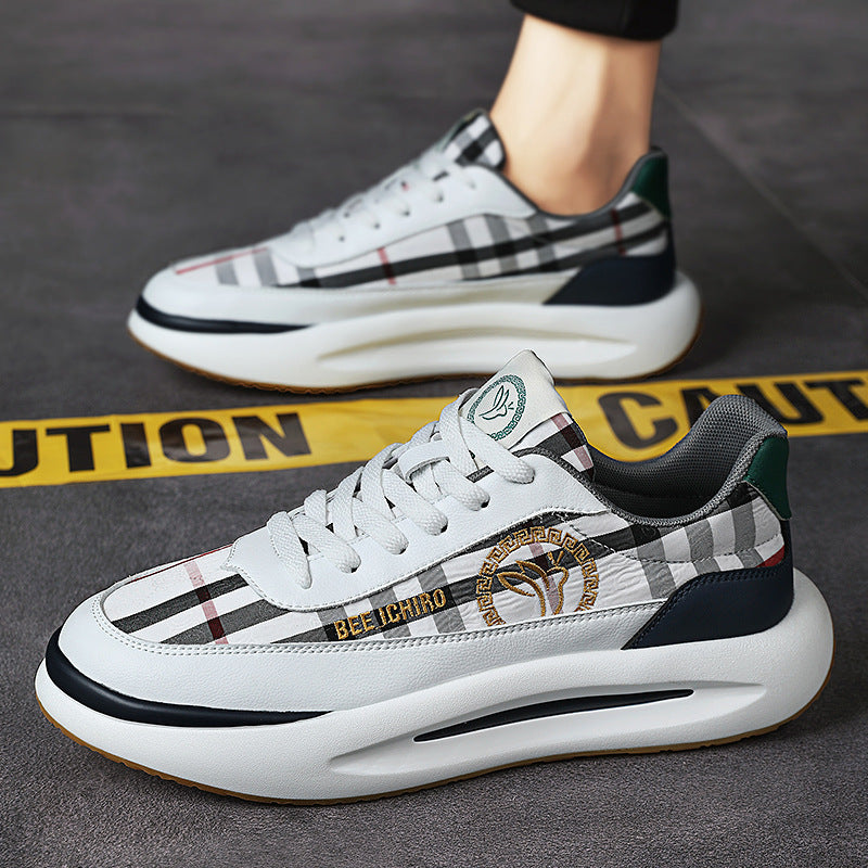 Women's & Men's Bottom Summer Cloth Surface Breathable Plaid Sneakers