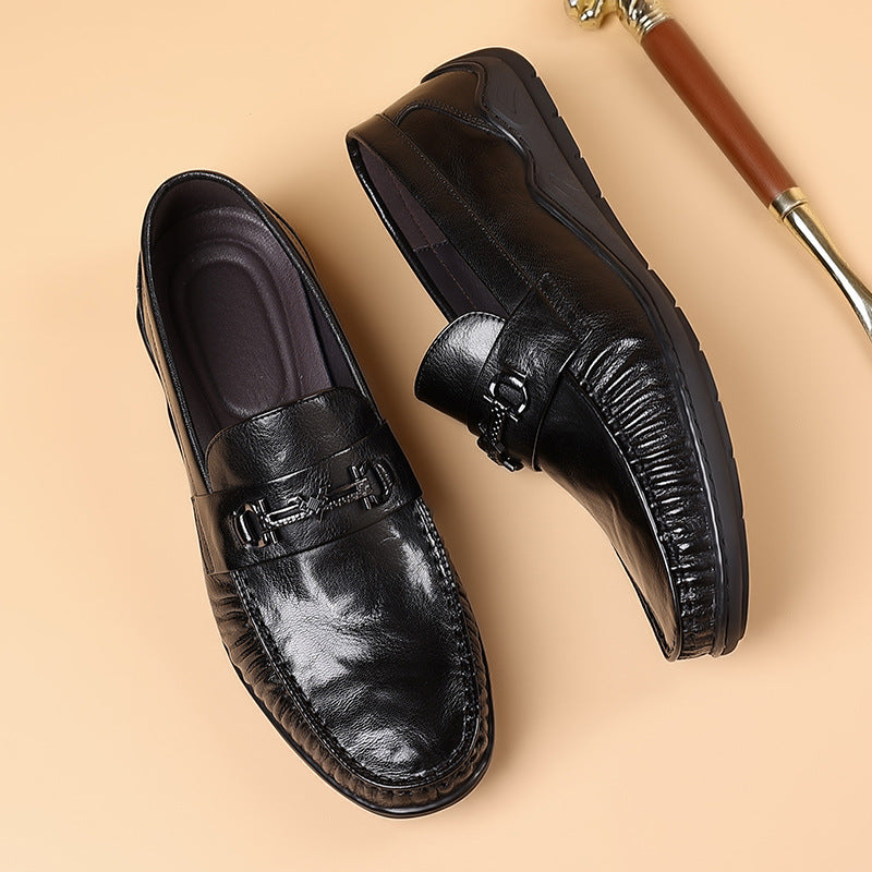 Men's Sheepskin Summer Buckle Fashion Comfortable Slip-on Loafers