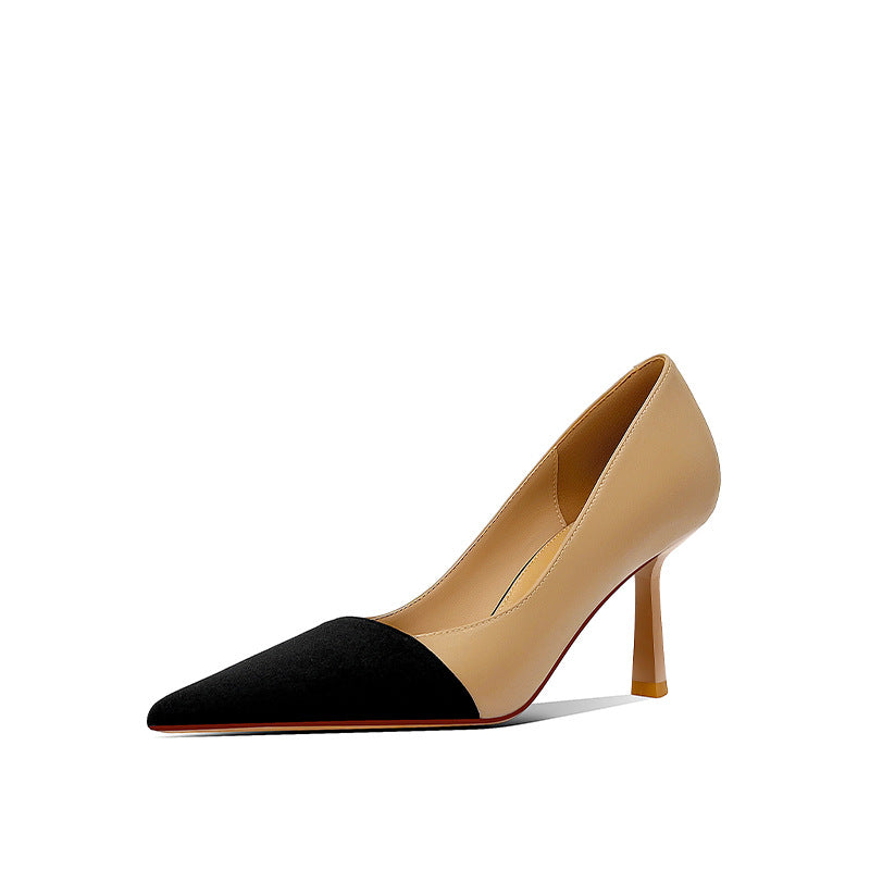 Women's Style High Stiletto Genuine Pumps Pointed Women's Shoes