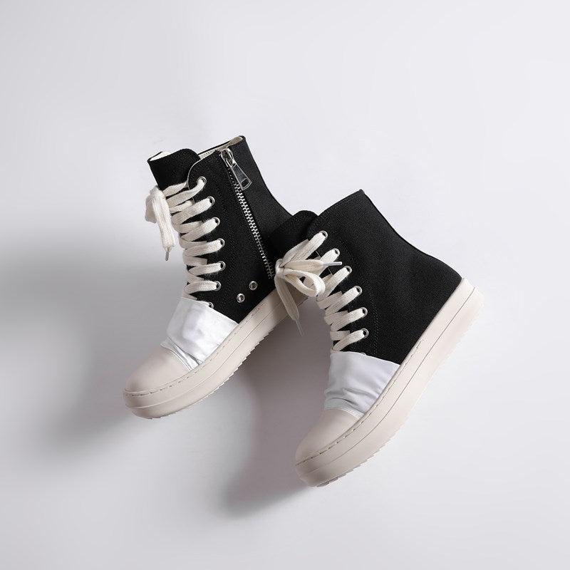 Women's & Men's Satin Pleated For Lovers Sports Hip Canvas Shoes