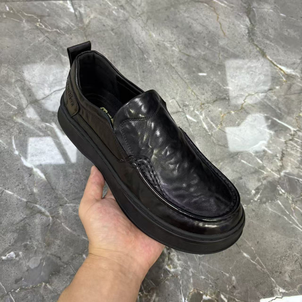 Men's Autumn Authentic British Style Business Thick Sole Increased Pure Leather Shoes