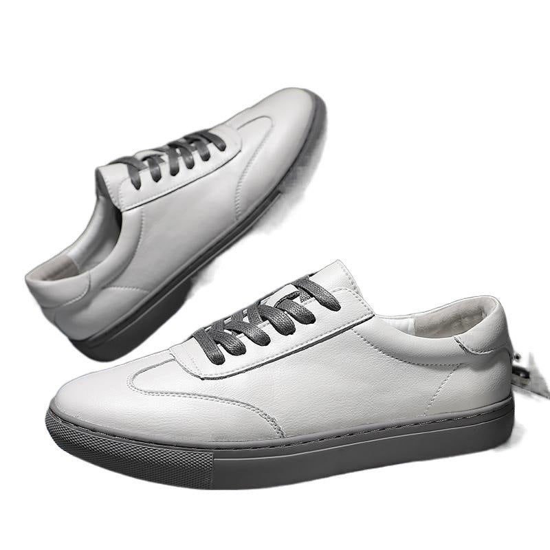Men's Spring Trendy Solid Color White Increased Sneakers