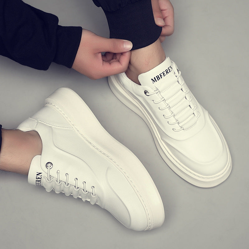 Men's Layer Cowhide Easy Wear Mesh Breathable Low Top Men's Shoes