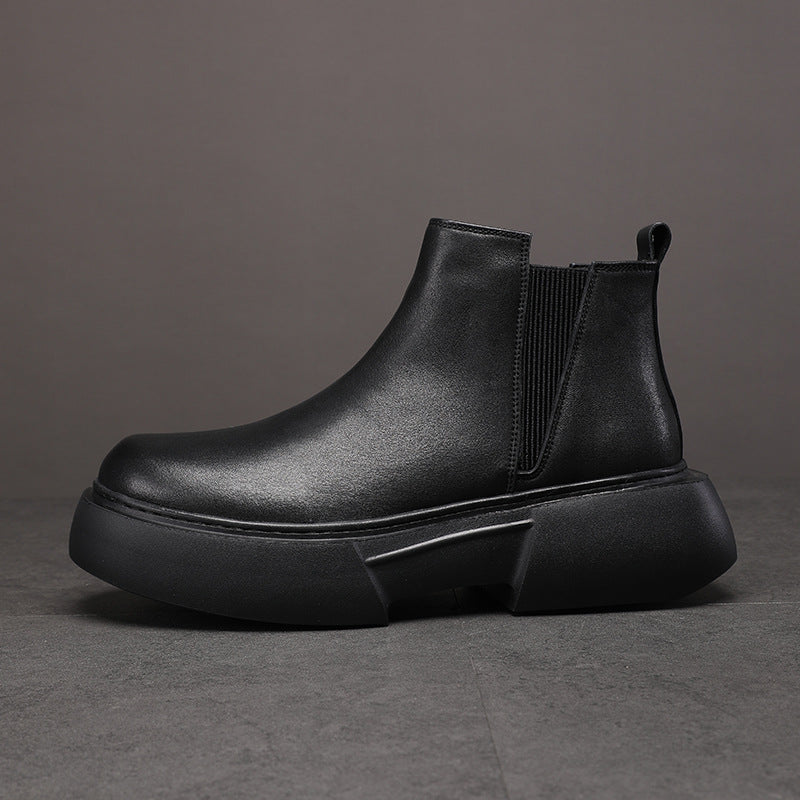 Men's Versatile Trendy Slip-on Chelsea Platform Boots