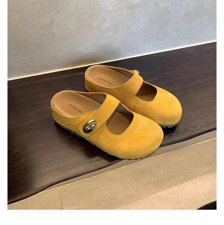 Beans Round Toe Soft Adorable Mary Jane Slippers