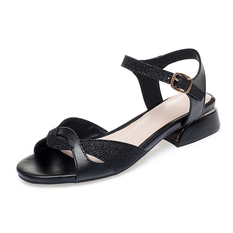 Women's Summer Fashion Low Chunky Fairy Style Heels