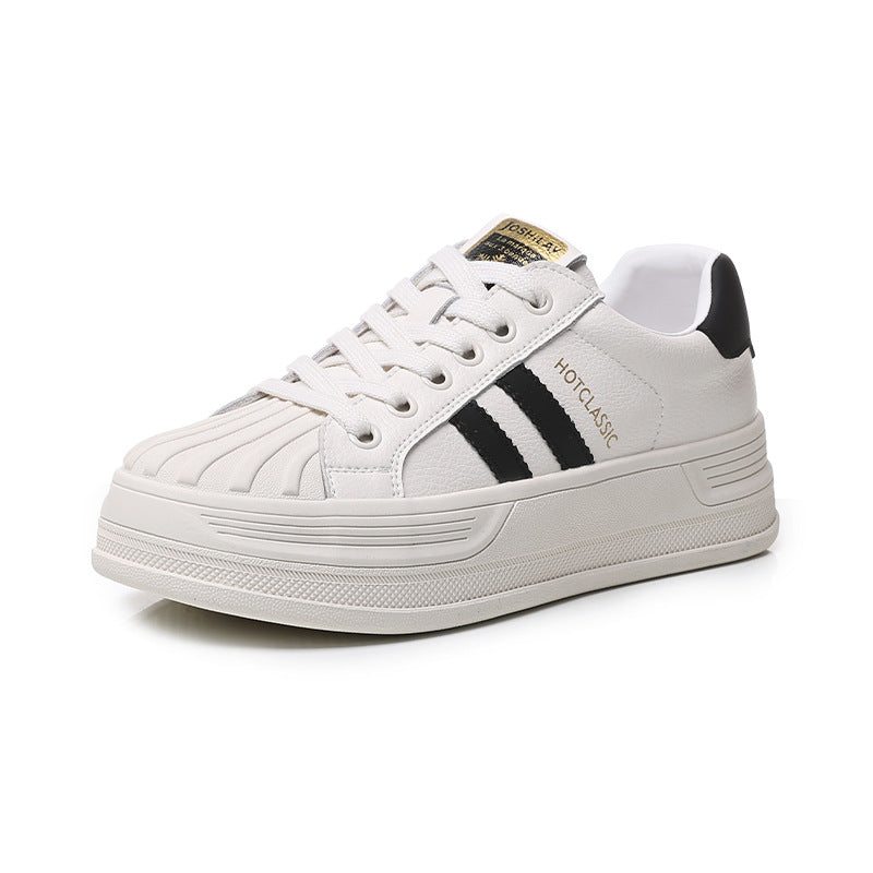 Women's White Platform Sports Board Spring Versatile Casual Shoes