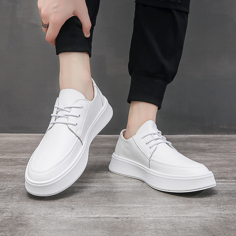 Men's Thin Breathable White Versatile Solid Color Casual Shoes