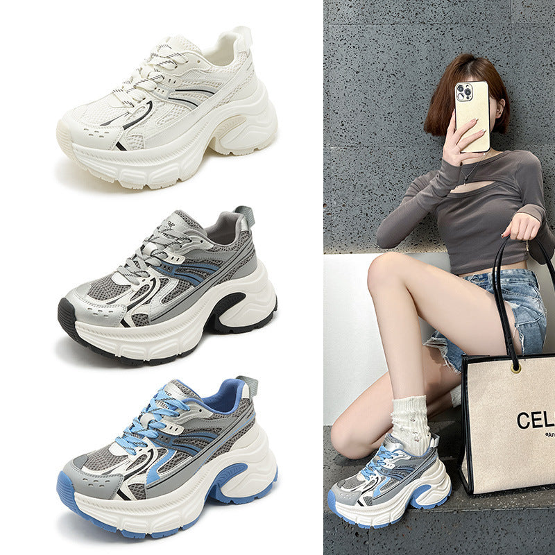 Women's Early Spring Raise The Bottom Small Fashion Color Contrast Women's Sports Shoes