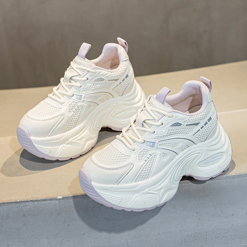 Women's Dad Fashionable Cool Round Head Mesh Breathable Sneakers