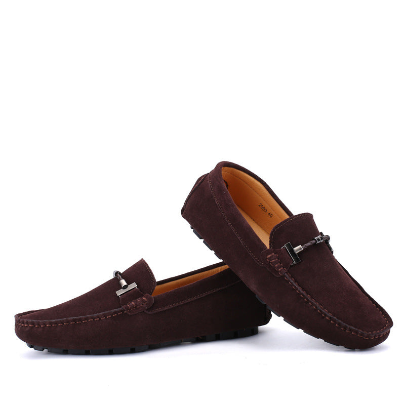Men's Korean Style Plus Size Doug Lazy Leather Shoes
