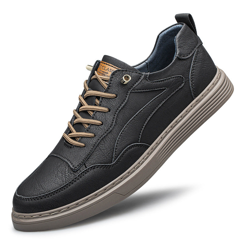 Men's Summer Plus Size Board Cowhide Business Sneakers