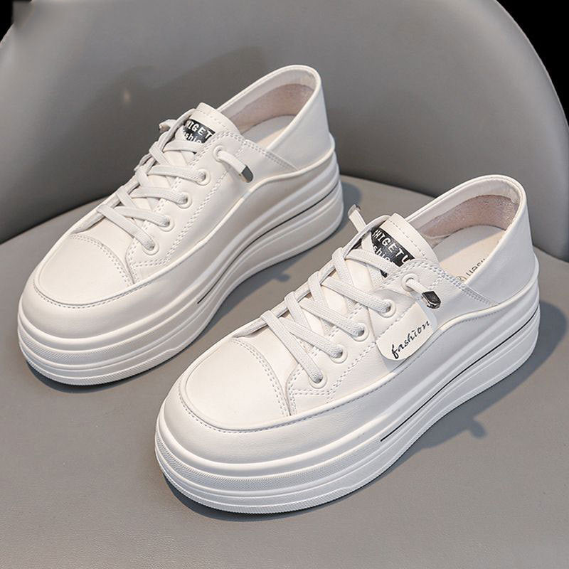 Wear Slip-on Platform White Female With Hidden Heels