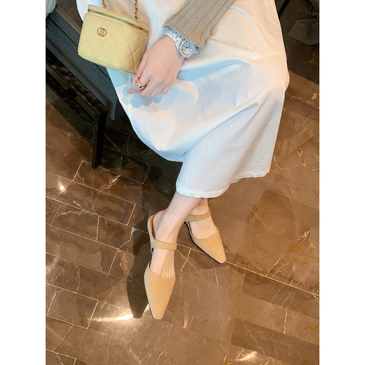 Women's Mom Summer Fashion French Retro Pointed Sandals