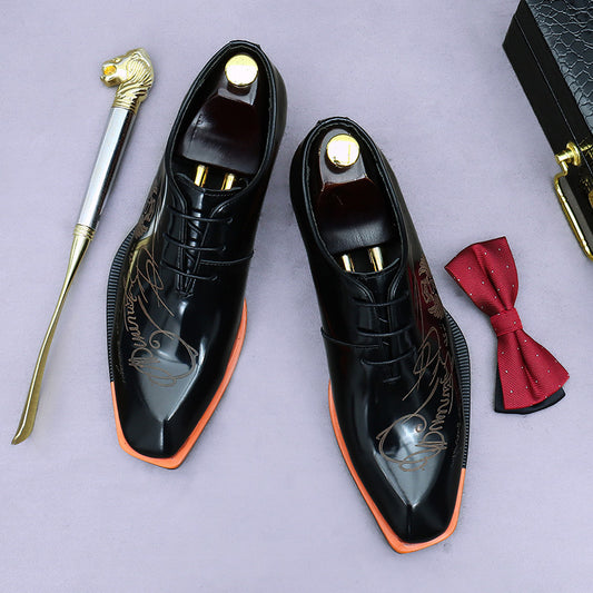 Men's Promotion Business Formal Wear Oxford Cowhide Leather Shoes