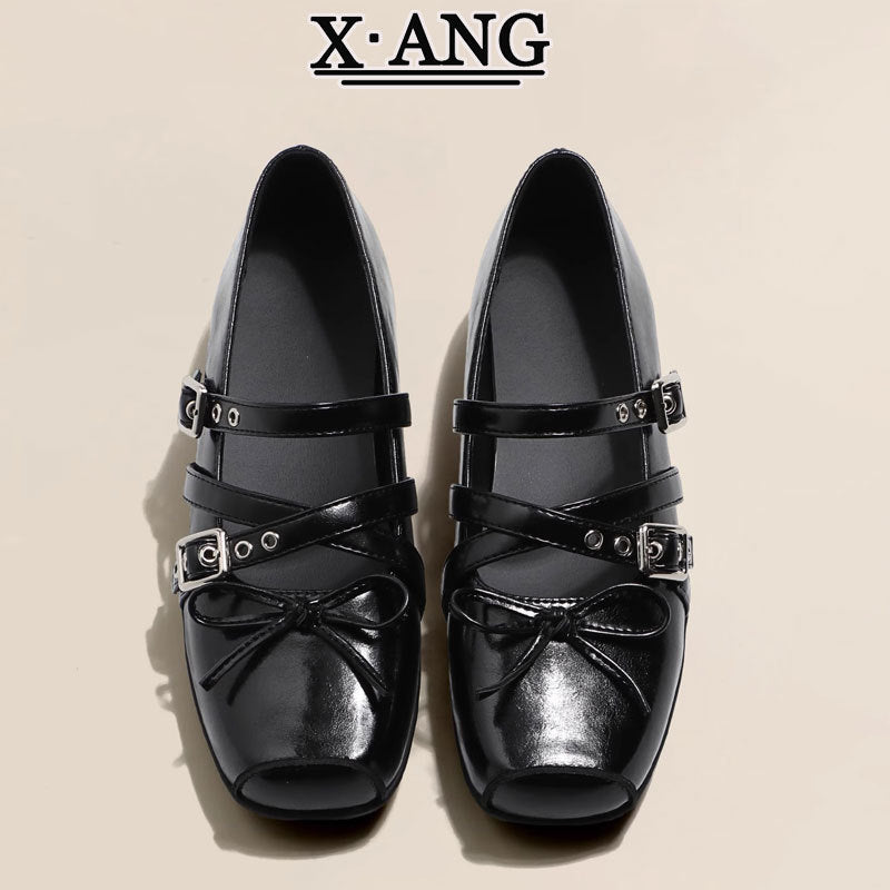 Women's Square Toe Ballet Soft Bottom Mary Women's Shoes