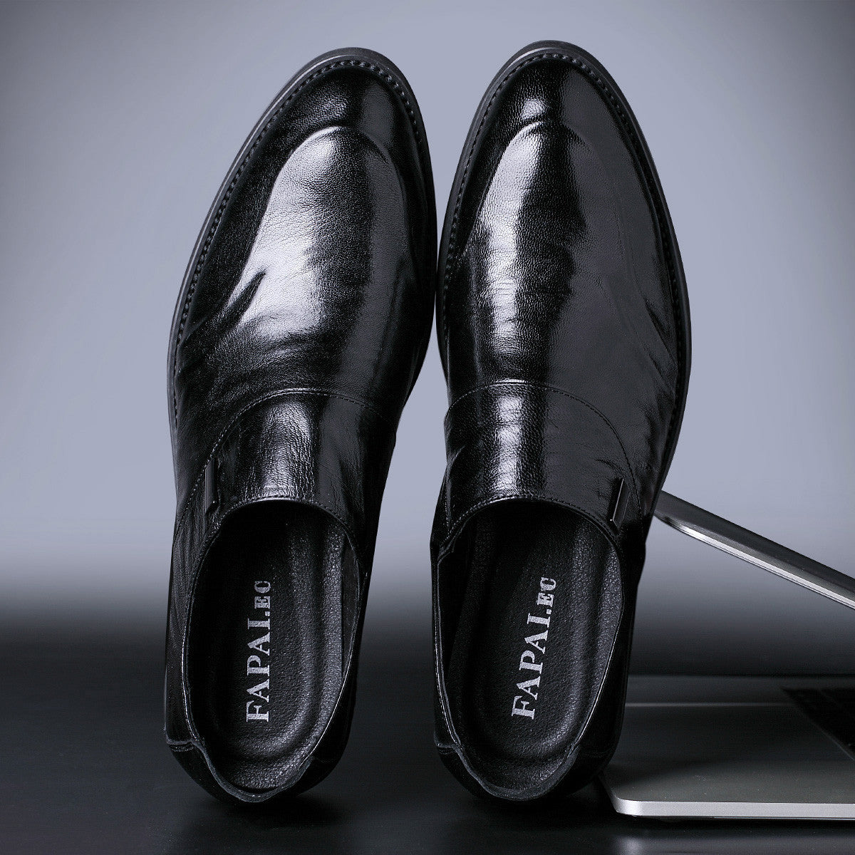 Men's Formal Soft Bottom Comfortable British Style Slip-on Trendy Leather Shoes