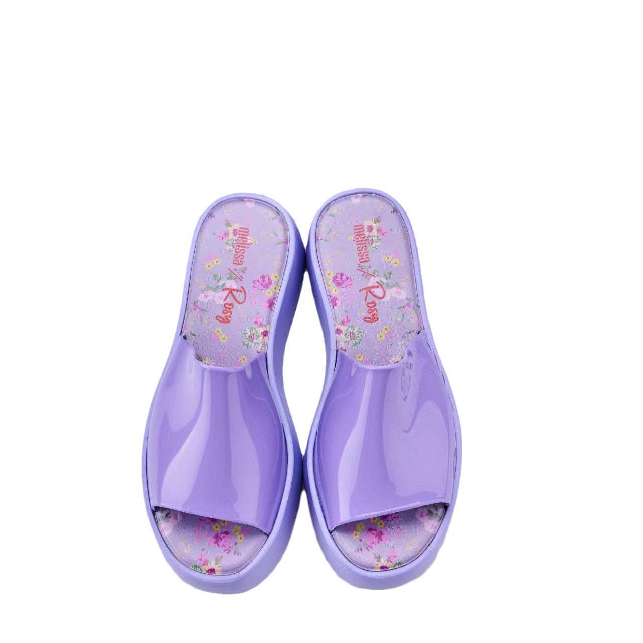 Women's Gel Purple Platform Flip-flops Beach Slippers