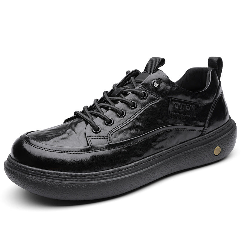 Men's Autumn Business Elastic Band Slip-on Fashion Trendy Men's Board Shoes