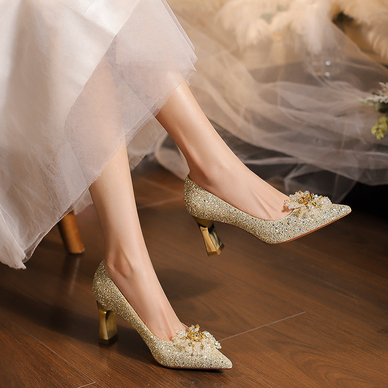 Women's French Wedding High-grade High Dress Banquet Women's Fashion Shoes