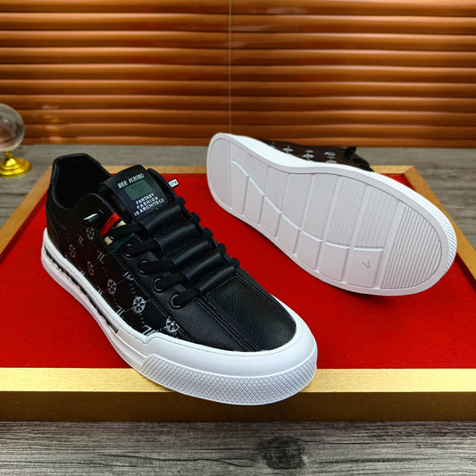 Men's Four Genuine Fashion Green Spring Slip-on Casual Shoes