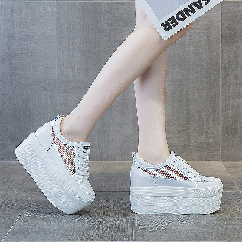 Women's Platform Summer Versatile Solid Color Round Casual Shoes