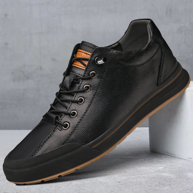 Men's Fashion White Breathable Versatile Hollow Driving Height Men's Board Shoes