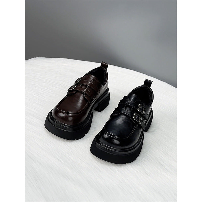 Women's Genuine European Goods Platform Versatile Small British College Style Women's Fashion Shoes