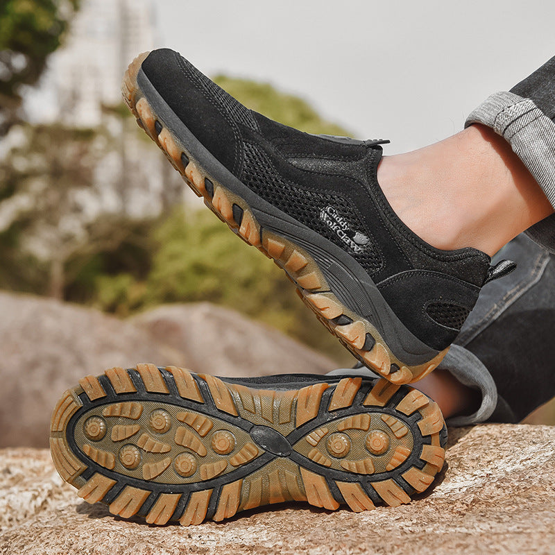 Men's Summer Breathable Mesh Slip-on Walking Dad Men's Shoes