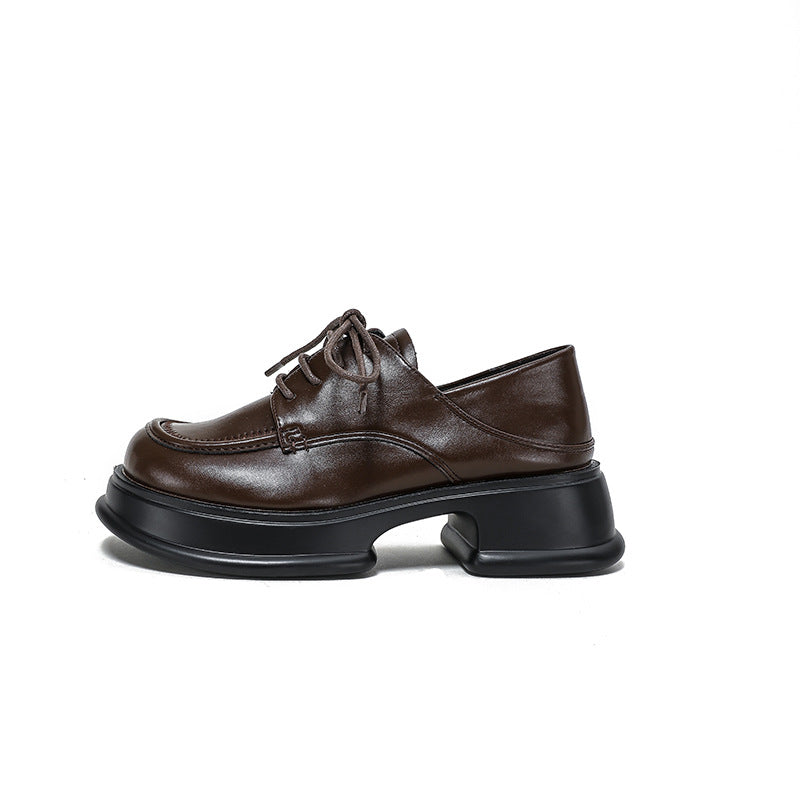 Women's British Style Chunky Platform Autumn Versatile Loafers