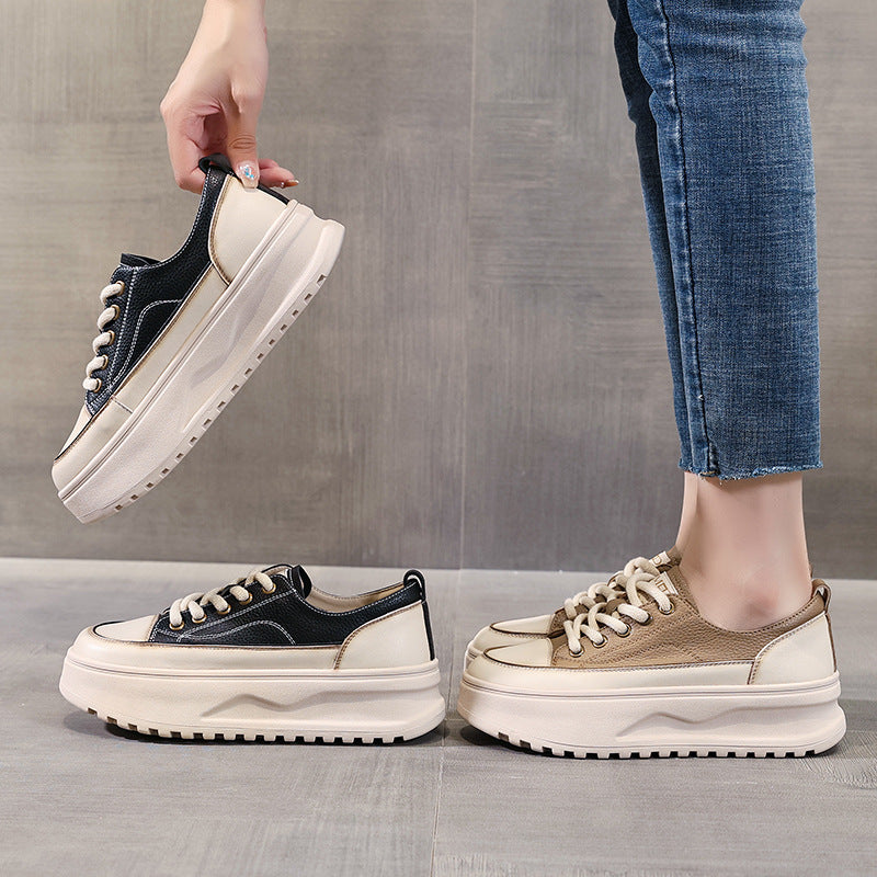 Platform White Female Autumn Wild Niche Casual Shoes