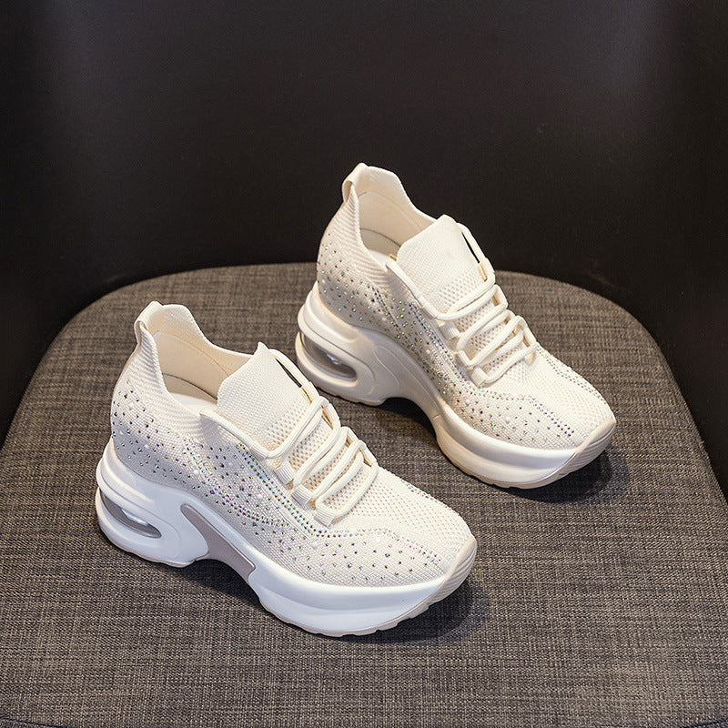 Women's Insole Summer Breathable Hollow Mesh Surface Lace Up Casual Shoes