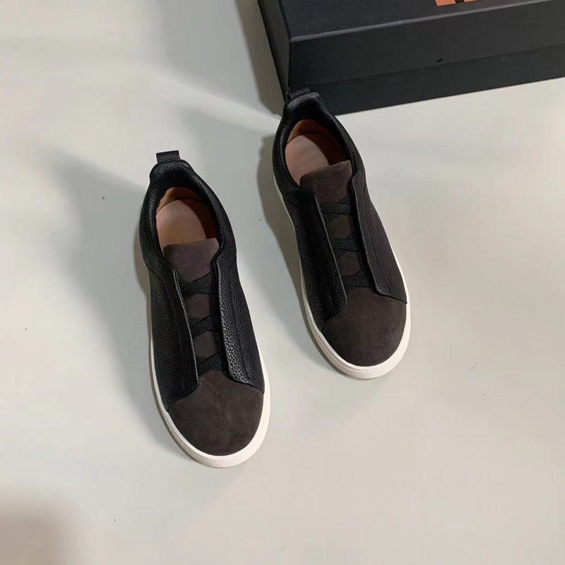 Men's Store Slip-on First Layer Cowhide Sports Sneakers