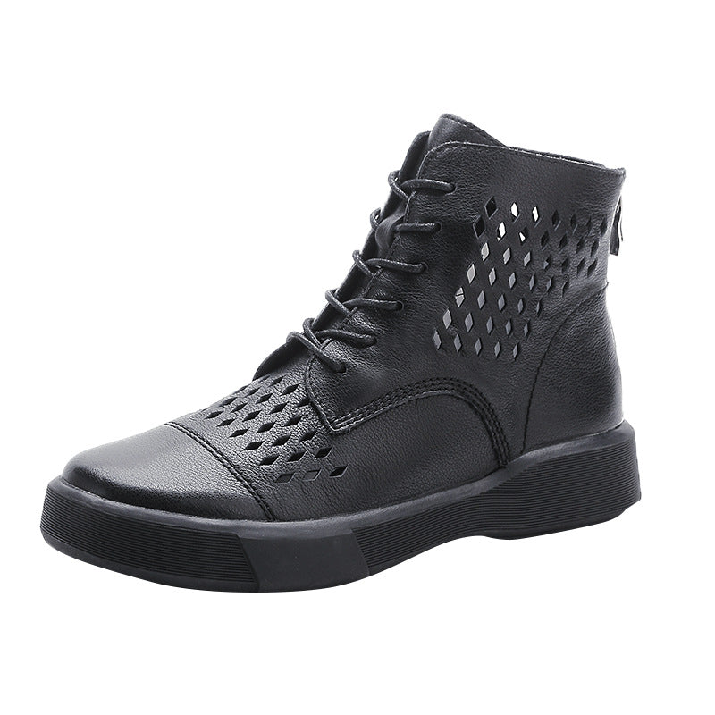Women's Martin Hollow Soft Bottom Genuine Thick Boots