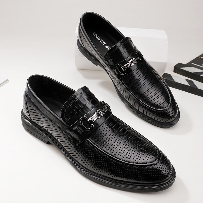 Men's Summer Breathable Business Hollow Perforated One Loafers