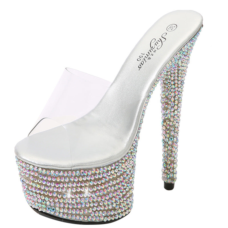 Trendy Glamorous Unique Rhinestone Yuan Cm Heels