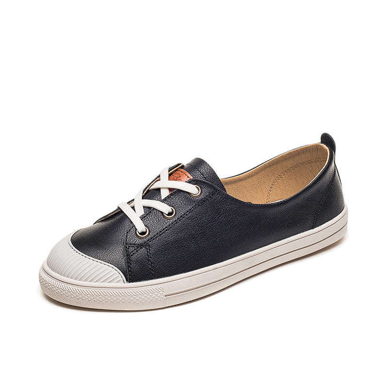 Pretty Genuine White Comfortable Muffin Flat Casual Shoes