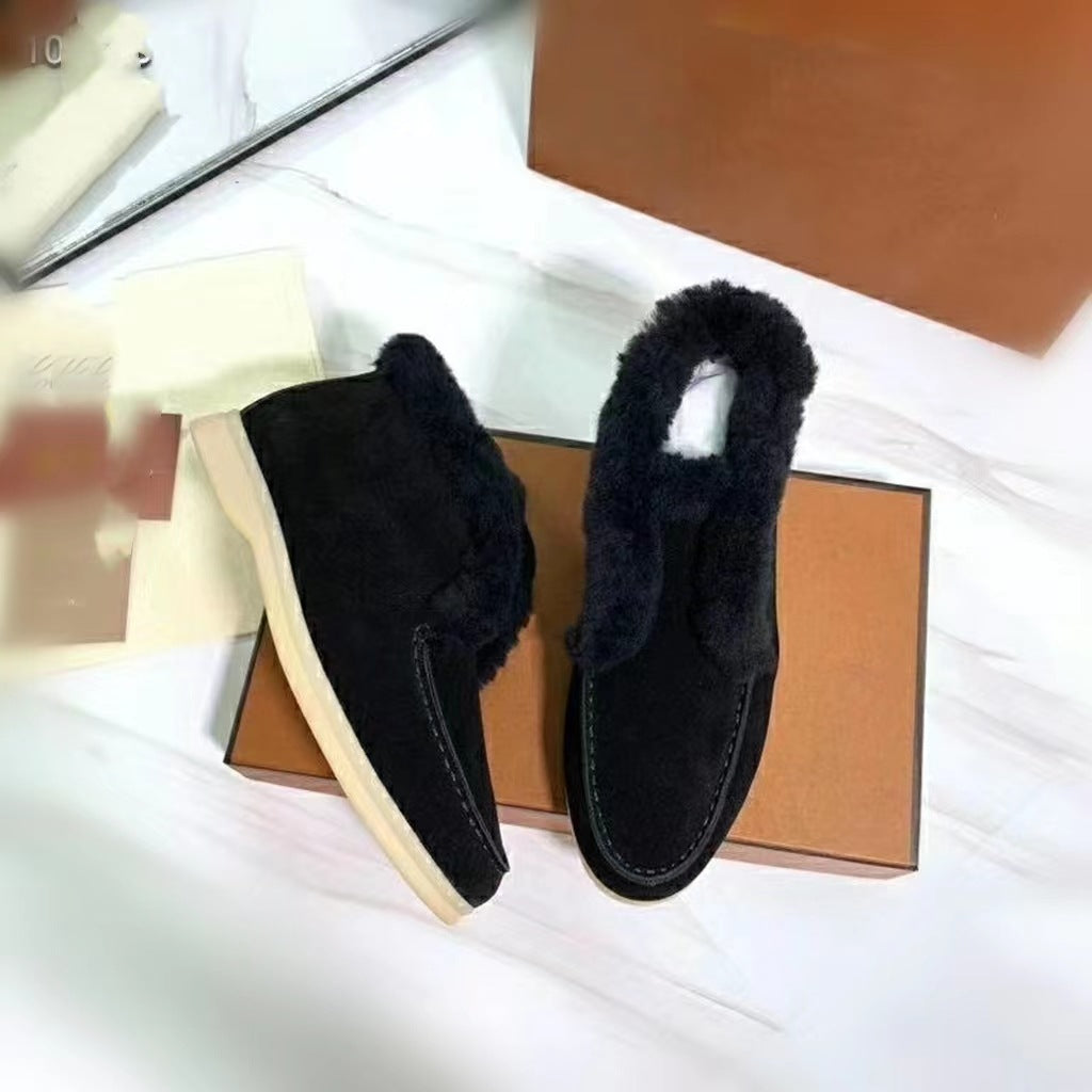 Women's Outer Wear Thick Warm Wool Lining Boots