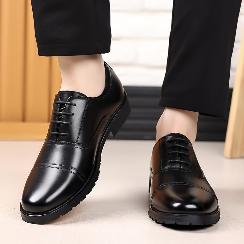 Men's Genuine Business Formal Wear Three Joint Leather Shoes