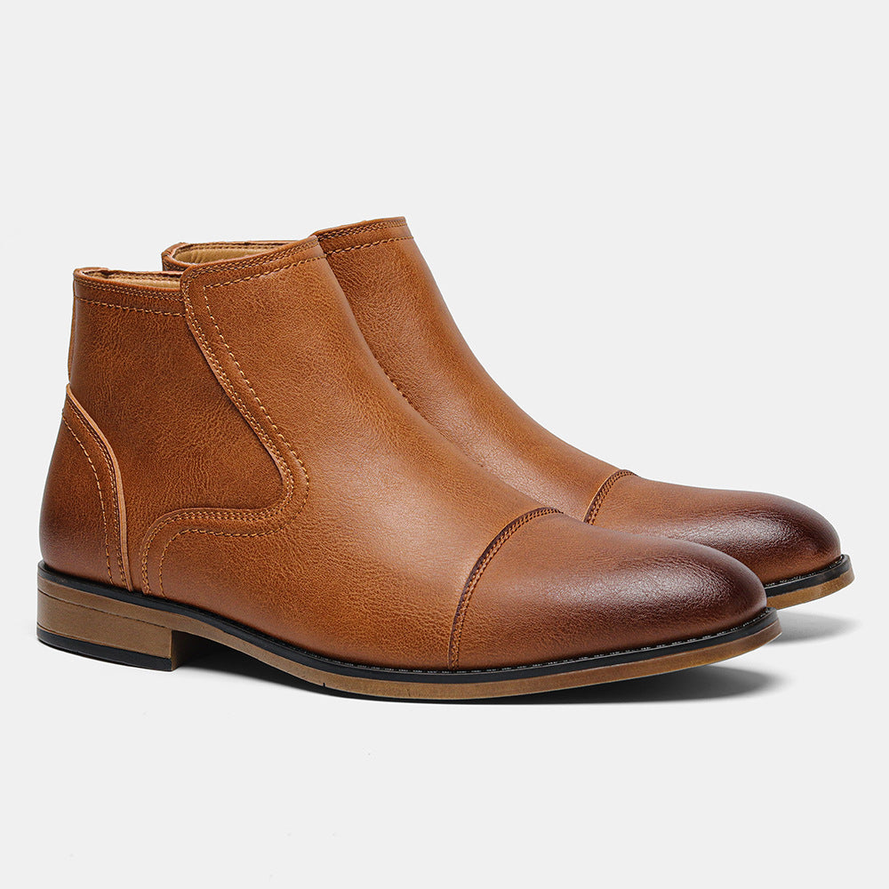 Men's Size Chelsea Inside Zipper Classic Wooden Boots