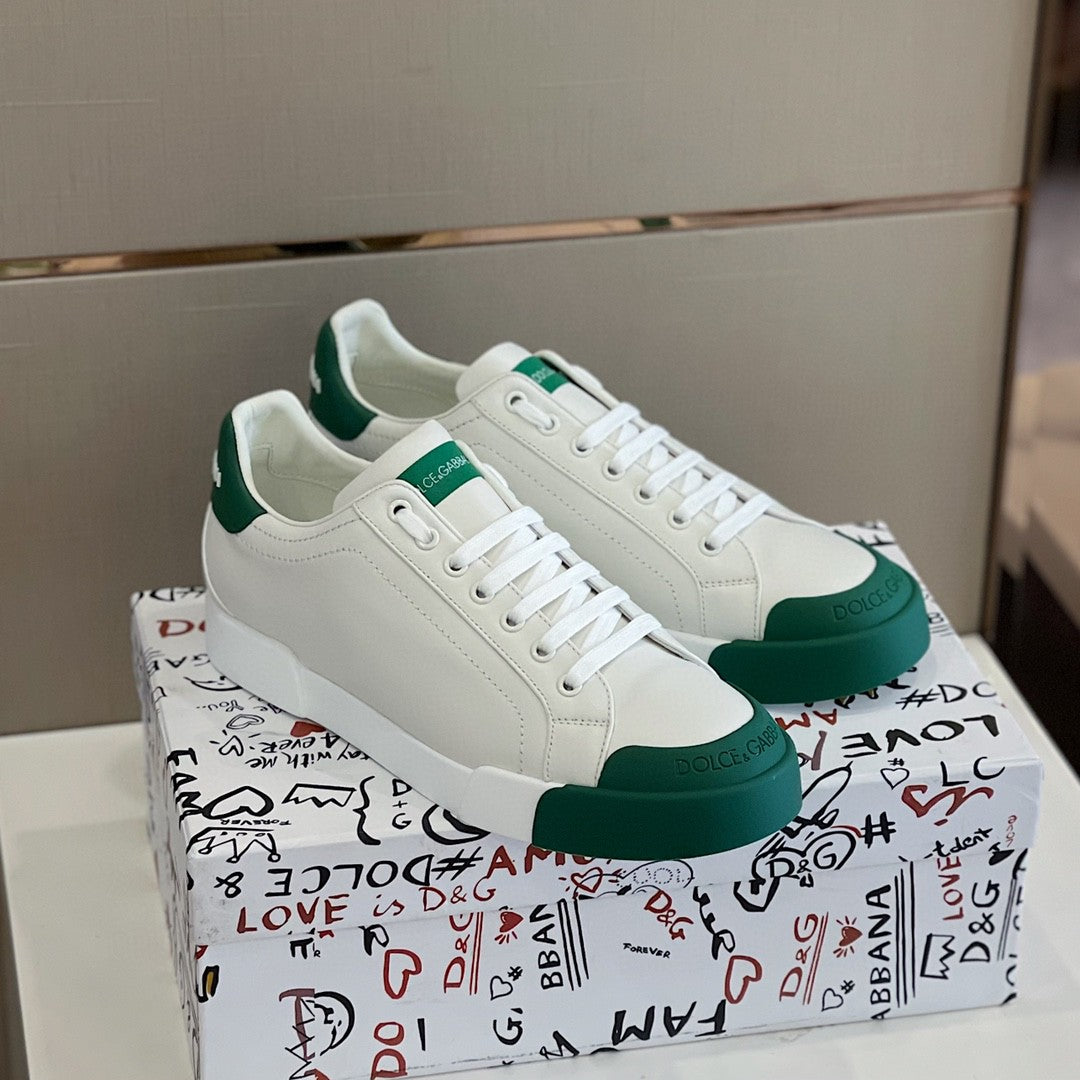 Men's Fashionable Sports White Red Bottom Genuine Sneakers