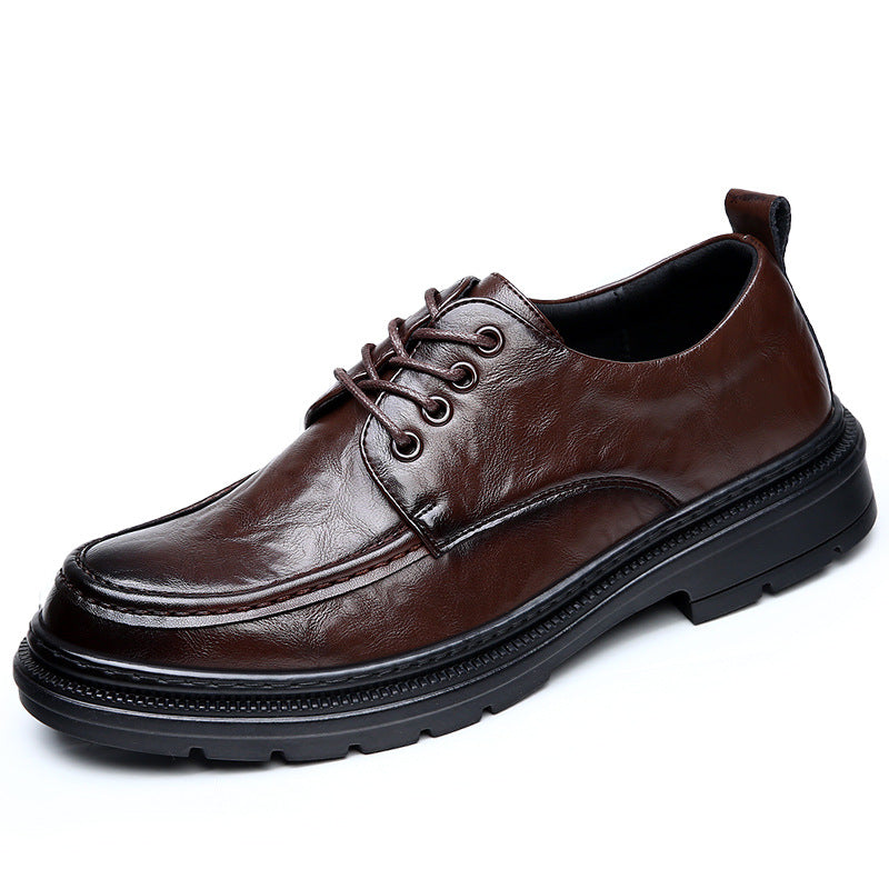 Men's Autumn Cowhide Comfortable Breathable Soft Bottom Men's Business Leather Shoes