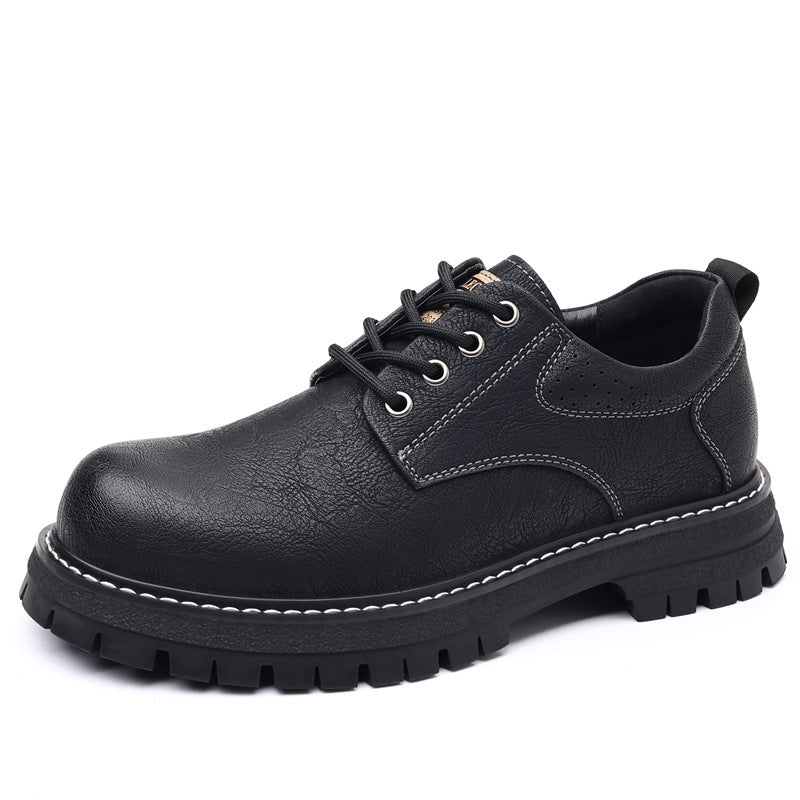 Men's Head Comfortable Thick Bottom Martin Vintage Leather Shoes