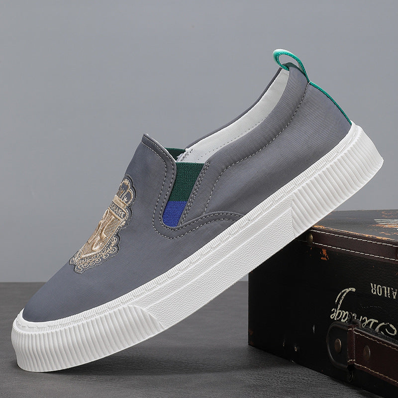 Men's British Style Breathable Cloth One Pedal Men's Shoes