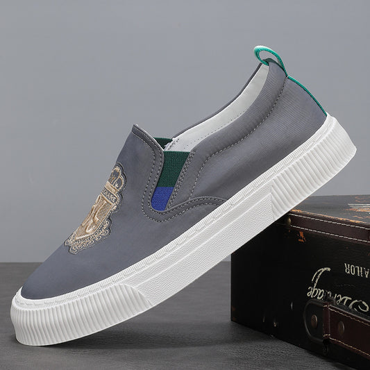 Men's British Style Breathable Cloth One Pedal Men's Shoes
