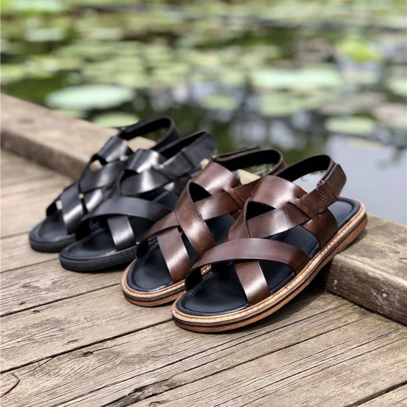 Men's Summer Genuine England Style Personalized Beach Sandals